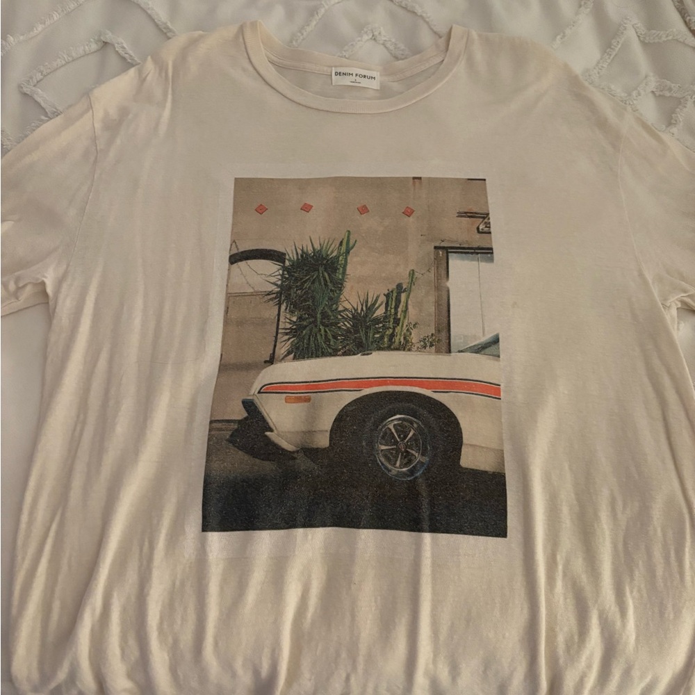 Denim Forum Cream Knit Top